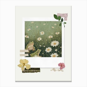 Scrapbook Frogs And Toads Fairycore Painting 2 Canvas Print