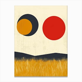 Two Circles In A Field Canvas Print