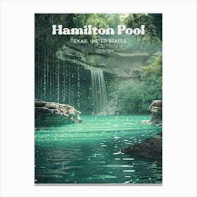 Hamilton Pool Texas Bucket List Travel Art Illustration Canvas Print