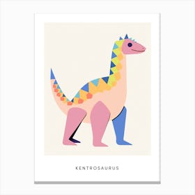 Nursery Dinosaur Art Kentrosaurus 1 Poster Canvas Print