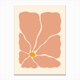 Abstract Flower 03 - Peach Canvas Print