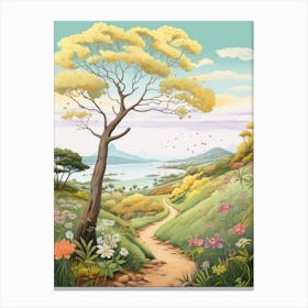 Otter Trail South Africa Hike Illustration Canvas Print