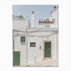 White Houses In The Alley Canvas Print