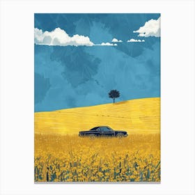 Car In A Field Canvas Print Canvas Print