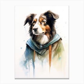 Border Collie Dog As A Jedi 2 Canvas Print