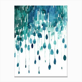 Blue Watercolor Painting 6 Canvas Print