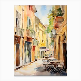 Reggio Emilia, Italy Watercolour Streets 2 Canvas Print