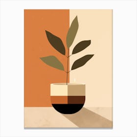 Plant In A Pot 5 Canvas Print