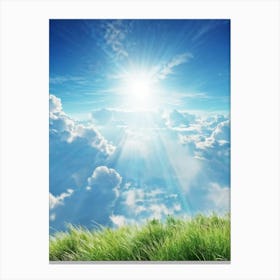 Capturing A Summers Day Where The Azure Sky Laden With Fluffy Clouds Shines Brilliantly Under The (5) Canvas Print