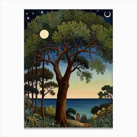 William Morris Night At The Beach Canvas Print