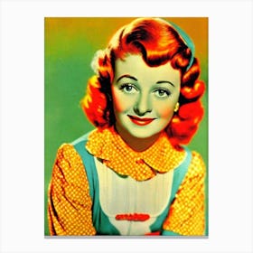 Janet Gaynor Colourful Pop Movies Art Movies Canvas Print