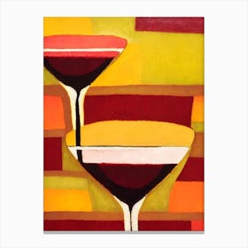Chocolate MCocktail Poster artini Paul Klee Inspired Abstract Cocktail Poster Canvas Print