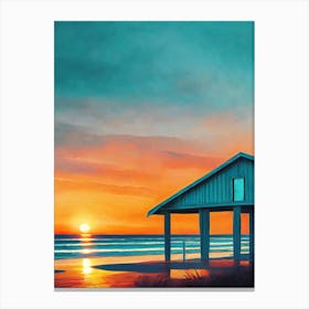 Sunset At The Beach 9 Canvas Print