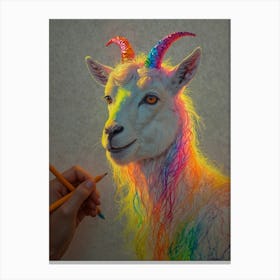 Rainbow Goat 1 Canvas Print