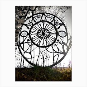 Circular Wrought Iron Sculpture Canvas Print