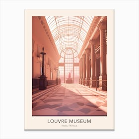 The Louvre Museum Paris France 3 Travel Poster Canvas Print