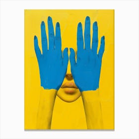 'Blue And Yellow' 3 Canvas Print