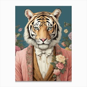 Tiger Illustrations Wearing A Wedding Tuxedo 3 Canvas Print