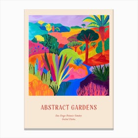 Colourful Gardens San Diego Botanic Garden Usa 1 Red Poster Canvas Print