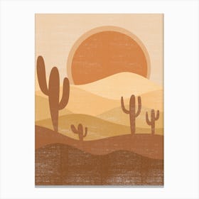 Cactus In The Desert 51 Canvas Print