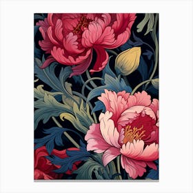 Peonies Wallpaper 6 Canvas Print