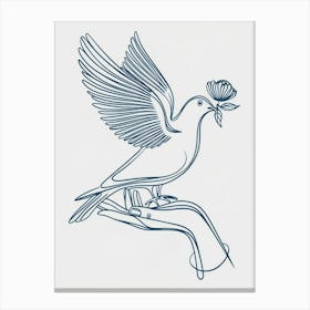 Dove On Hand 1 Canvas Print