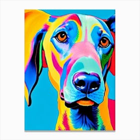 Doberman Pinscher 2 Fauvist Style dog Canvas Print