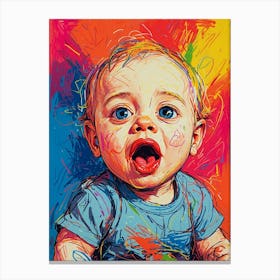 Baby With Blue Eyes 1 Canvas Print