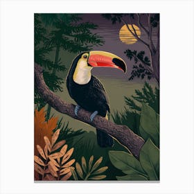 Toucan In The Jungle Canvas Print