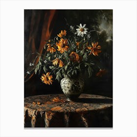 Baroque Floral Still Life Prairie Clover 1 Canvas Print