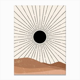 Sun In The Desert Canvas Print