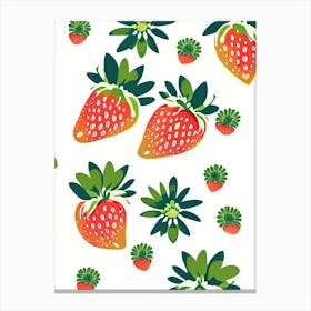 June Bearing Strawberries, Plant, Tarazzo Canvas Print
