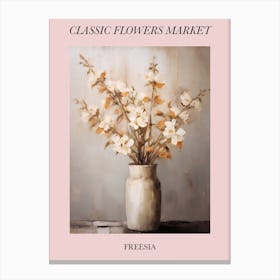 Classic Flowers Market  Freesia Floral Poster 2 Canvas Print