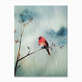 Bird In The Rain 1 Canvas Print