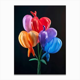 Bright Inflatable Flowers Bleeding Heart 6 Canvas Print