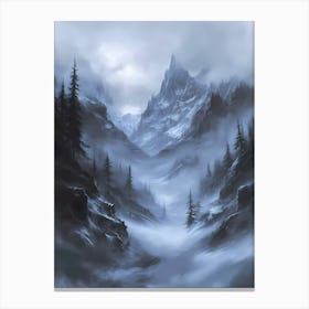 Snowy Mountains Canvas Print