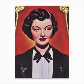 Myrna Loy Illustration Movies Canvas Print