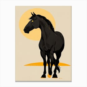 Black Horse 10 Canvas Print