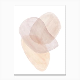 Soft Watercolor organic shapes Canvas Print