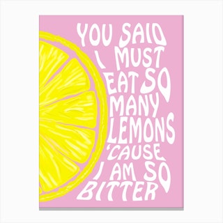 So Many Lemons Colourful Canvas Print