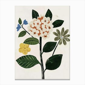 Painted Florals Hydrangea 3 Canvas Print