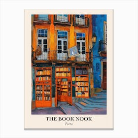Porto Book Nook Bookshop 4 Poster Canvas Print