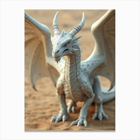 White Dragon 1 Canvas Print