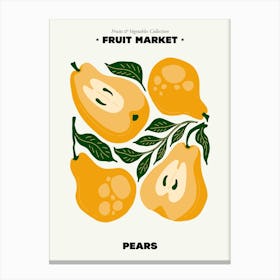 The Fruit Market Pear Illustration Maximalist Canvas Print