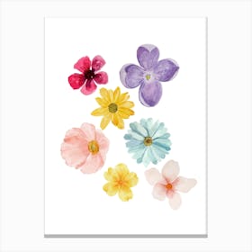 Watercolor Flowers 1 Canvas Print