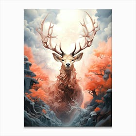 Deer In The Forest 3 Canvas Print