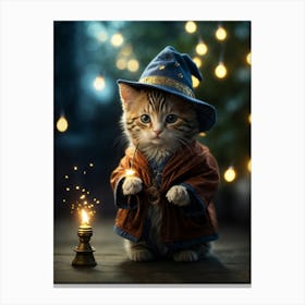 Kitty Wizard Canvas Print