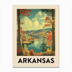 Arkansas Vintage Travel Poster Canvas Print