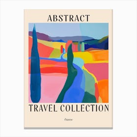 Abstract Travel Collection Poster France 2 Canvas Print