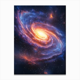 Spiral Galaxy In Space 1 Canvas Print